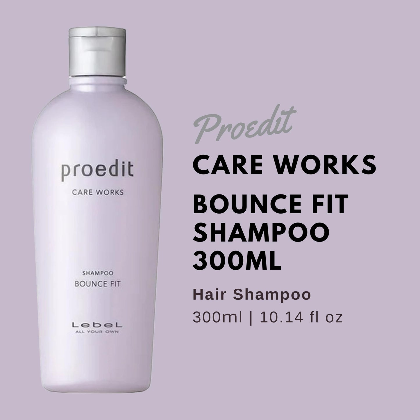 Lebel Proedit Care Works Hair Shampoo Bounce Fit - 300ml