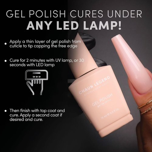 Chaun Legend UV LED Gel Nail Polish Collection Set of 6, Long-Lasting, Quick Dry, High Shine, Professional Salon-Quality Manicure, Mauves + Aunties