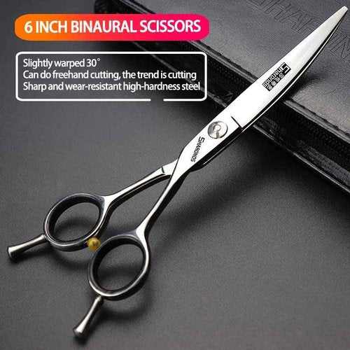 6/6.5 inch professional hair scissors hairdresser hair thinning hairdressing tools barber scissors (6-inch 4pc)