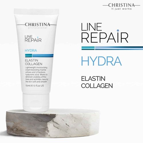 Christina Line Repair Elastin Collagen Cream for Face with Hyaluronic Acid | Face Repair Cream Nourishes and Replenishes the Skin 60ml / 2 fl.oz