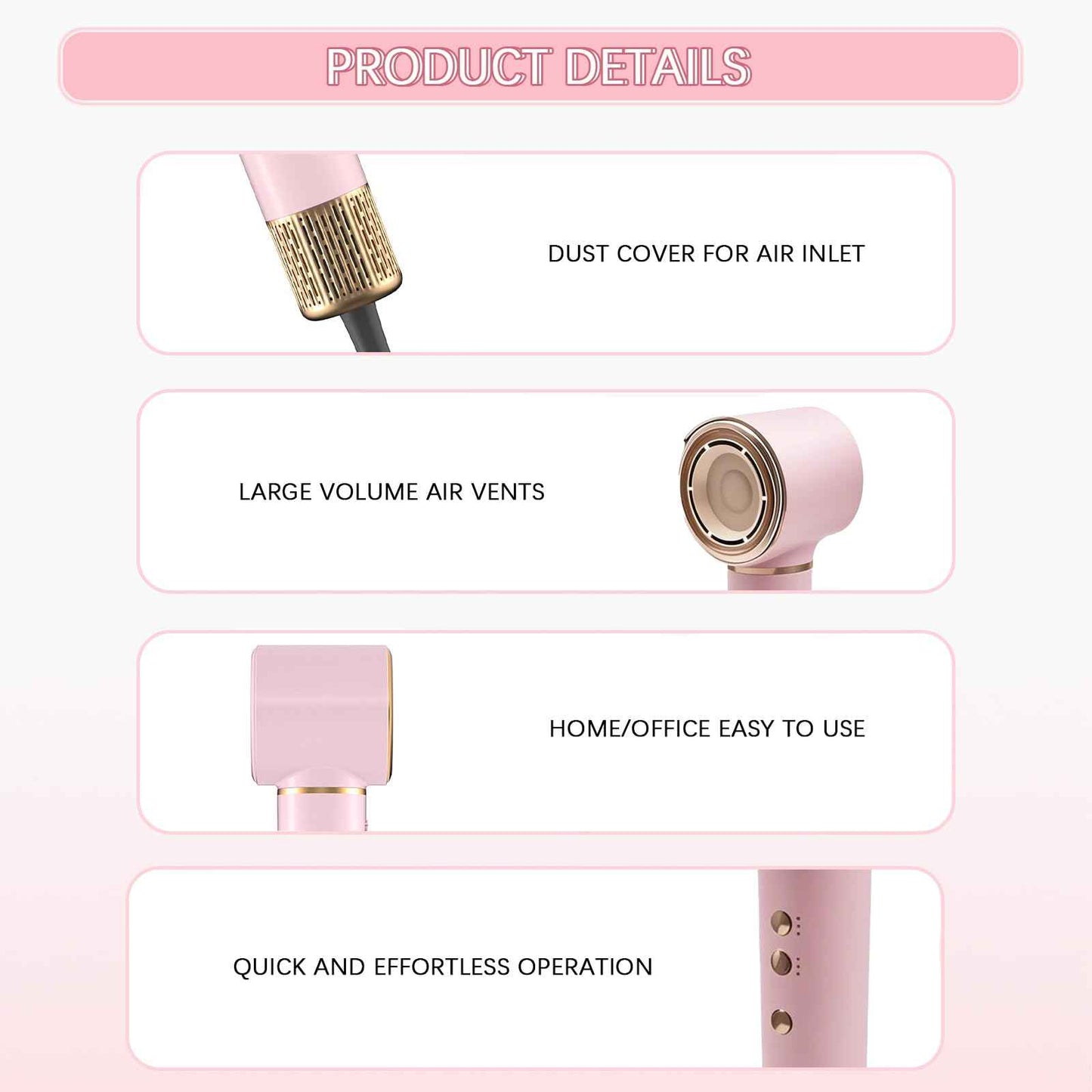 5 in 1 Hot Air Styler, Hair Dryer Brush for Fast Drying, Curling, Volumizing & Straightening, Frizz-Free & No Heat Damage for Smooth Hair & Waves, Ideal High Speed Blow Dryer for Home & Travel Use