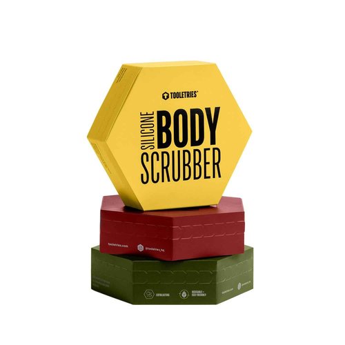 TOOLETRIES Body Scrubber - Silicone Exfoliating Scrubber - Bathroom & Shower Accessories for Men, Travel Essentials for Men - Durable & Long Lasting Body Wash Scrubber - 3 Pack