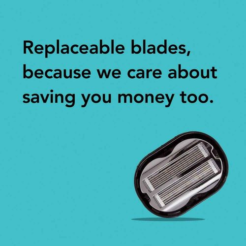 6 Pack Premium Omnishaver Replacement Cartridge Refill Kit with One Blade Removal Tool - An Alternative to Disposable, Self Cleans & Strops During Use - Durable Smooth & Comfortable 24 Cartridges