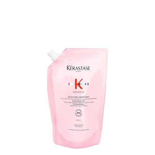Kerastase Genesis Hydra-Fortifiant Shampoo For Weak or Damaged Hair - Anti-Breakage & Strengthening, Hydrates Hair, Silicone-Free, 16.9 Fl Oz (Refill)