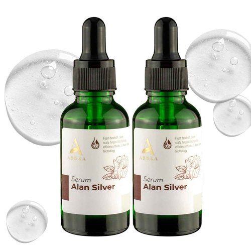 ABERA Alan Silver Serum – Botanical Hydrating Serum for Dry & Sensitive Skin & Herbal Extracts – Daily Moisturizer for Face, Body & Scalp – Fast Absorbing, Lightweight – (2 boxes)
