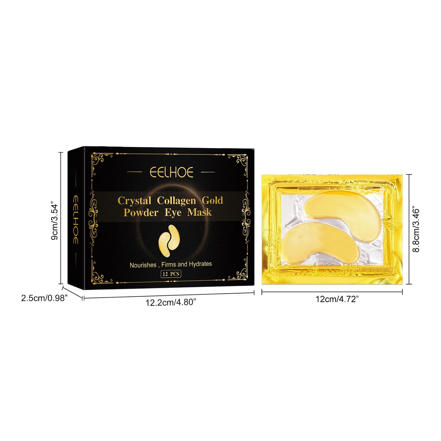 Collagen Gold Eye Mask - Firming Under Eye Patches for Dark Circles & Puffy Eyes