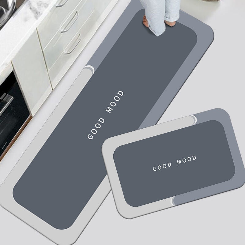 Nordic Style Water-Absorbing Diatom Floor Mat for Kitchen and Home