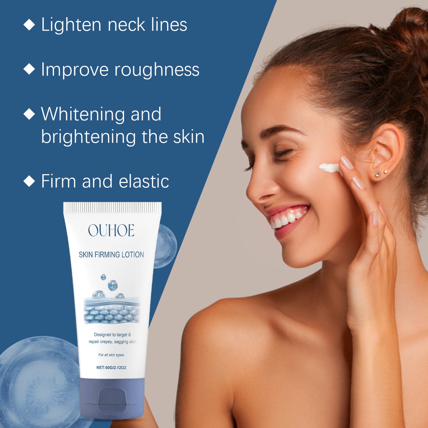 Firming Neck Cream with Retinol & Shea Butter - Anti-Wrinkle Moisturizer