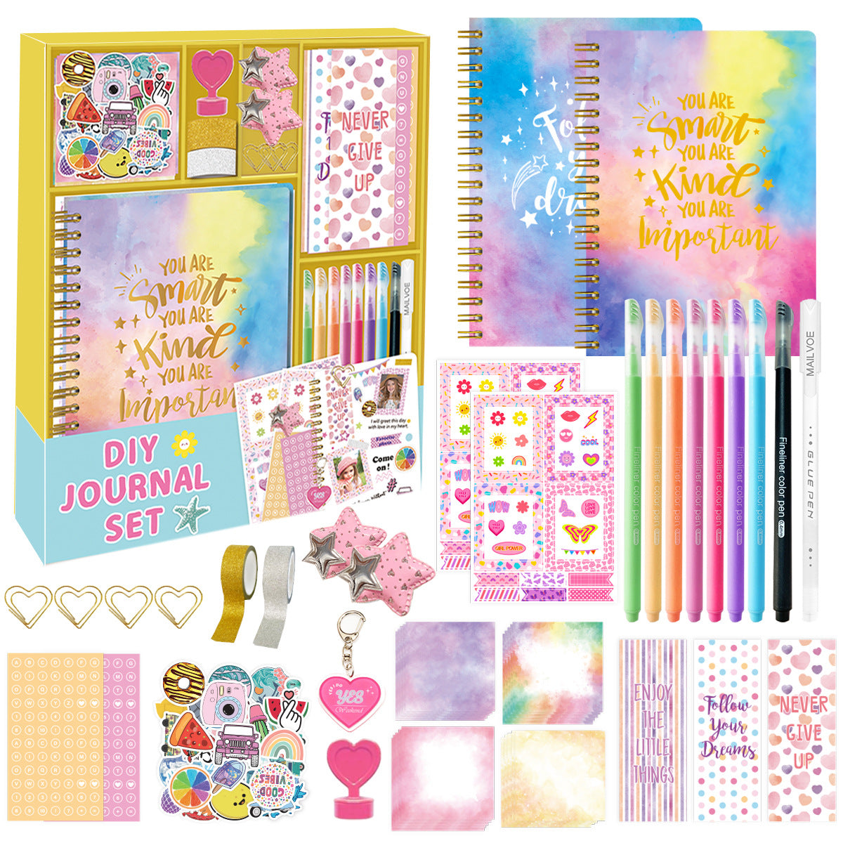 Children's Scrapbook Gift Set with Notebooks Stickers & Accessories