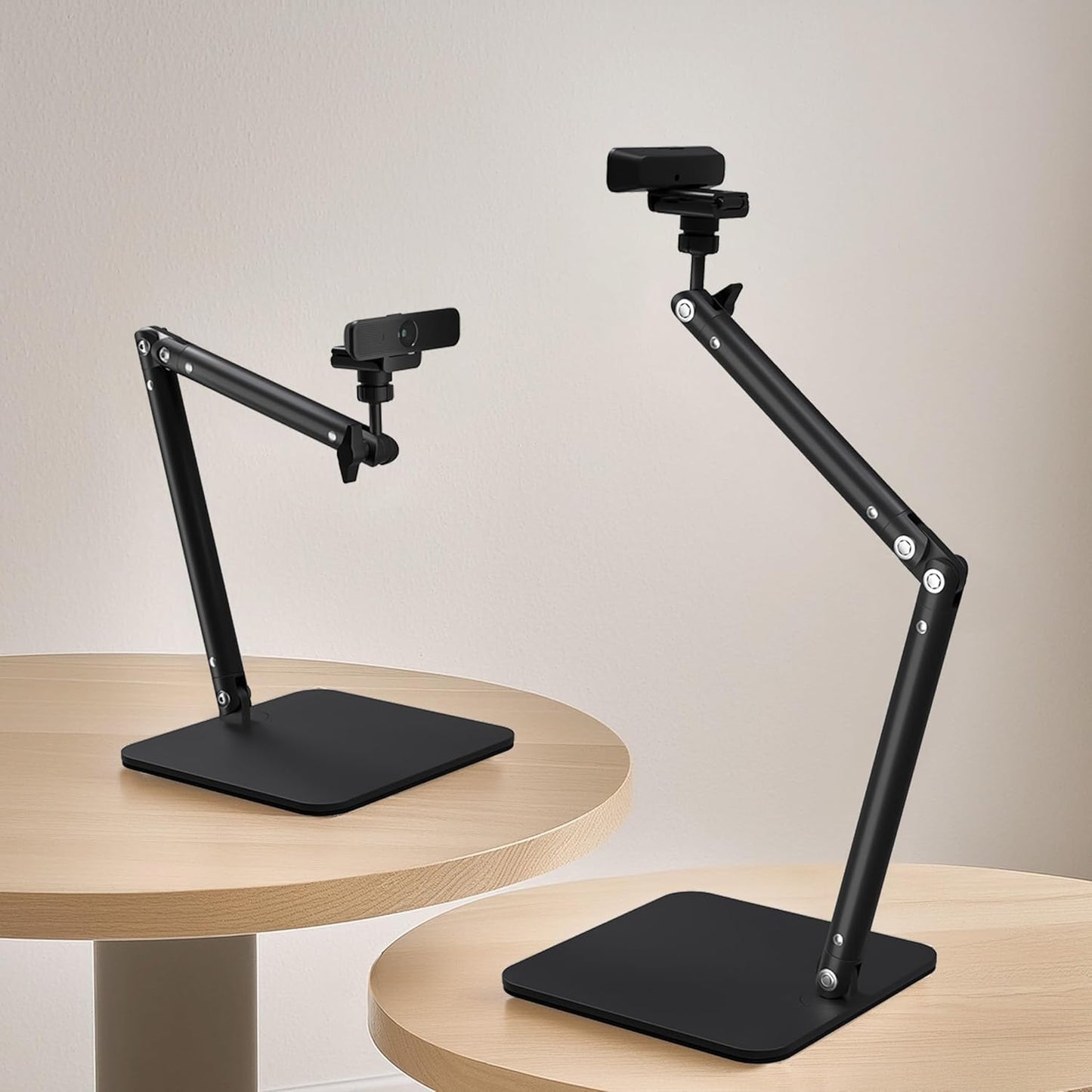 Advenza Webcam Camera Stand, Phone Mount, Sturdy Desk Mount for Webcam C922 C930e C920S C920 C615 C960 C920x BRIO 4K, Phone Mount, Right Light with 1/4" Thread