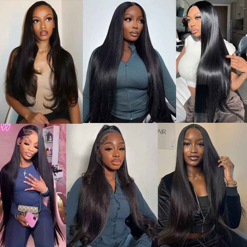 Straight Bundles Human Hair 12A Human Hair 3 Bundles Straight Hair Brazilian Hair Deals Human Hair Bundles Virgin Human Hair Bundles Remy Human Hair Bundles 20 22 24 Inch Human Hair Extensions