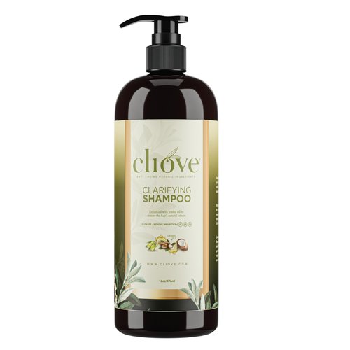 Cliove Clarifying Shampoo for Oily Hair – Removes Buildup & Residue – Sulfate-Free, Organic Ingredients – 8.5 oz