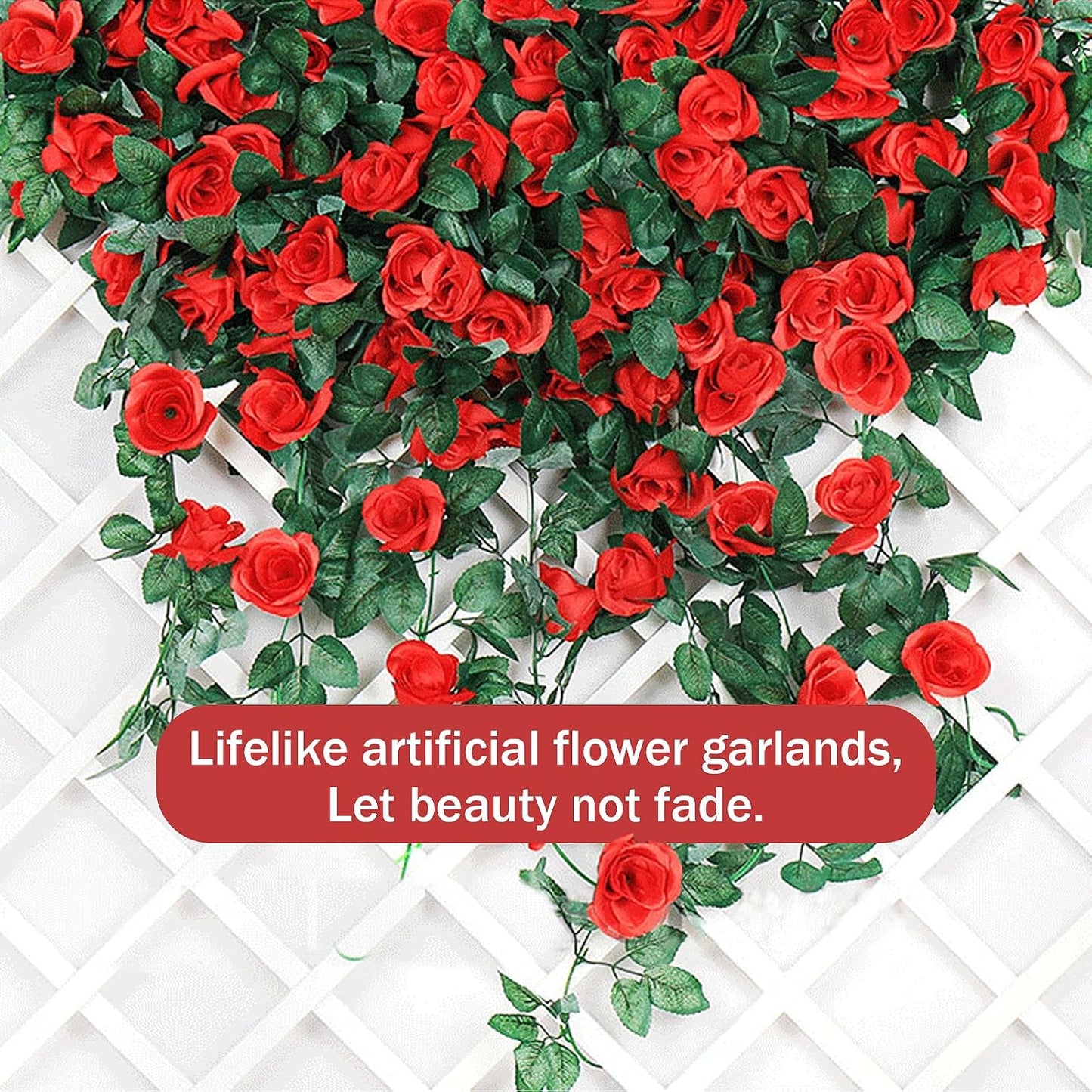 Red Artificial Eucalyptus Garland - 230cm Floral Vine Decoration