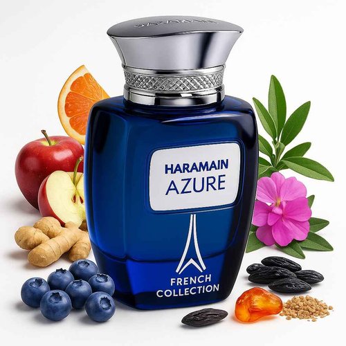Al Haramain Azure French Collection for Unisex - Arabian Perfume for Women and Men - Long Lasting Fragrance with Notes of Amber, Tonka &Cedar - Arabic Perfume - Eau De Parfum Spray - 3.33 oz EDP Spray