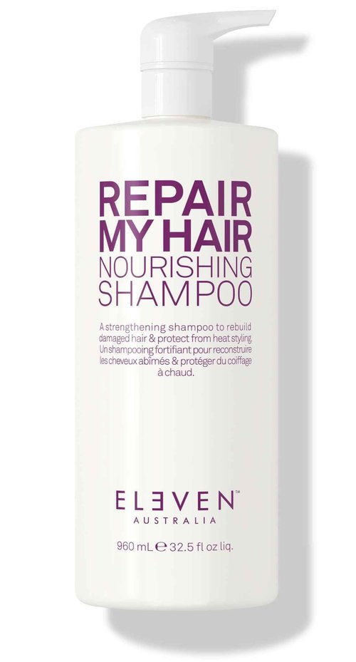 ELEVEN AUSTRALIA Repair My Hair Nourishing Shampoo for Women & Men - Sulfate Free Shampoo, Hydrating & Gentle, Strengthens Dry & Damaged Hair, Provides Deep Moisture, Color Safe Formula - 32.5 fl oz