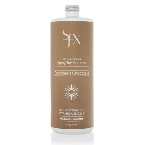 SunFX Caribbean Chocolat-All Natural Spray Tanning Solution(1L/33.8 fl oz, DARK SUMMER)