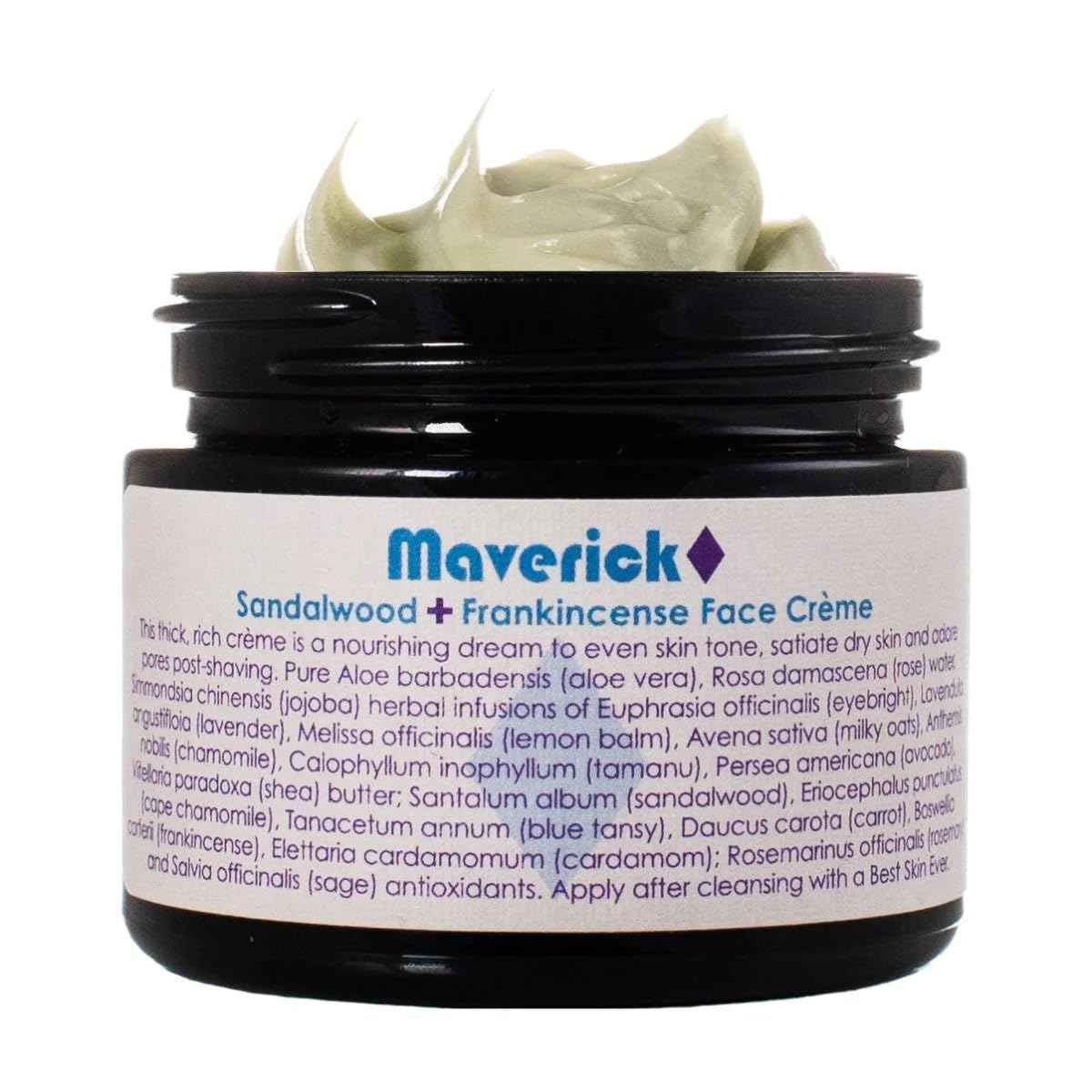 LIVING LIBATIONS - Organic Maverick Face Creme | Natural, Wildcrafted, Vegan Clean Beauty (1.7 oz | 50 ml)