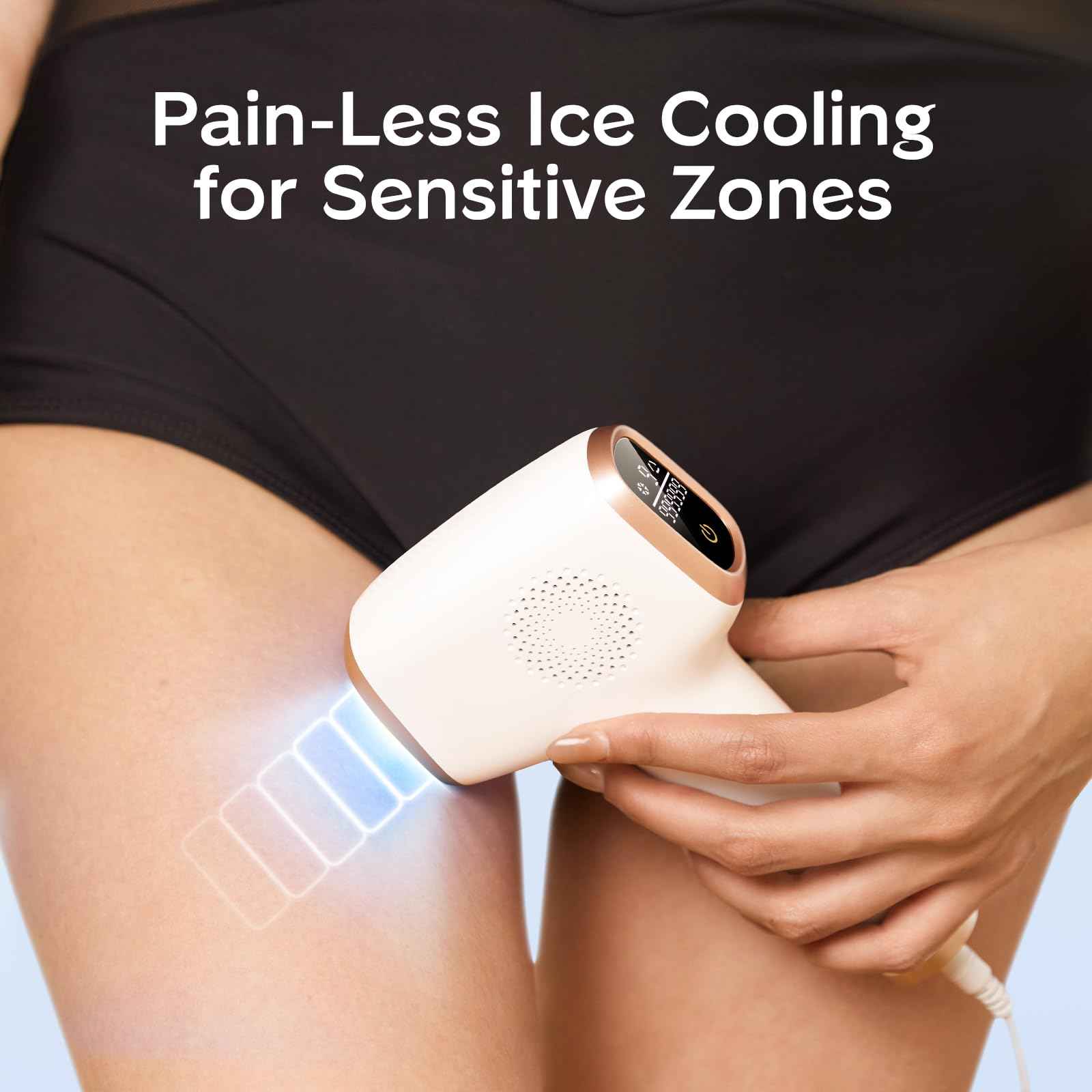 INNZA IPL Hair Removal with Ice Cooling Care Function for Women,Long-Lasting Results,999,999 Flashes Painless Hair Removal, Hair Removal Device for Armpits Legs Arms Bikini Line