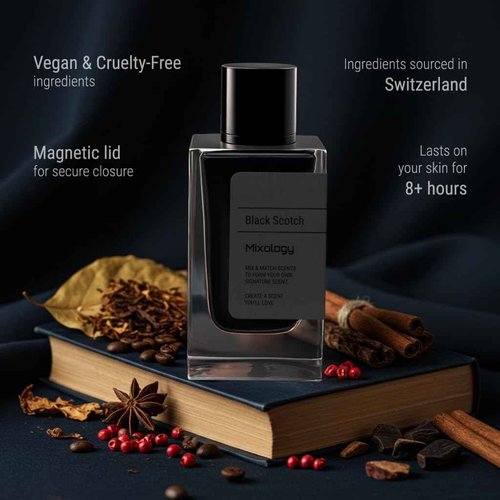 Luxodor Black Scotch Eau de Parfum – Mixture Black Afgano + Blk Opium, Unisex Perfume 3.4 Fl Oz (100ml)