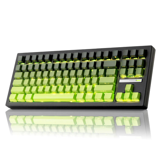 ZORNHER ZH870 Wireless Mechanical Gaming Keyboard,80% Green Custom Creamy Sound Keyboard with Shine Through PBT Keycaps,Pre-lubed Linear Switches,Hot-Swappable,RGB Backlit,2.4GHz/USB-C/BT5.0