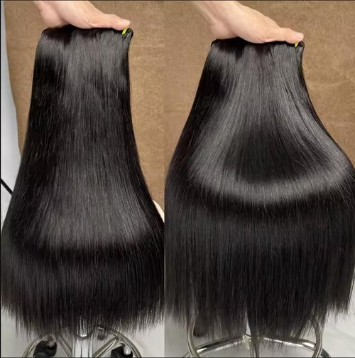 VIPbeauty Raw Straight Human Hair Bundles One Straight Bundles 14A Unprocessed Raw Bundles Human Hair Extension Real Human Hair Natural Color Double Weft Extensions Bundle 32 Inch