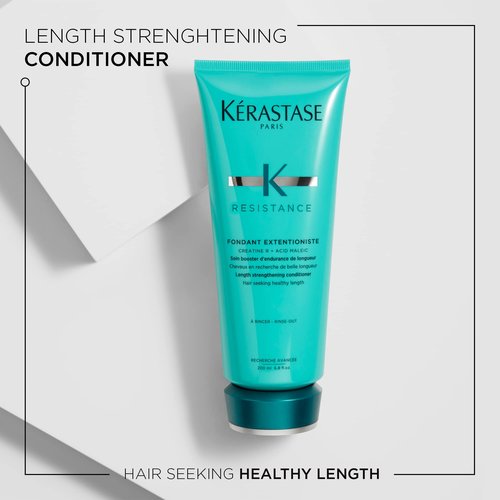 Kerastase Resistance Bain Extentioniste Length Strengthening Shampoo & Conditioner Set For Damaged Hair - Protects Hair and Scalp from External Aggressors, and Enhances Shine With Ceramides
