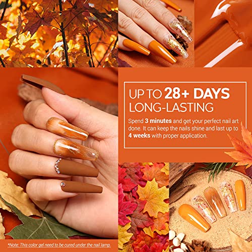 modelones 20 Colors Gel Nail Polish Kit, Fall Winter Gel Polish Set Soak Off Nail Polish Kit with Glitter, Glossy and Matte Top Base Coat DIY Manicure at Home
