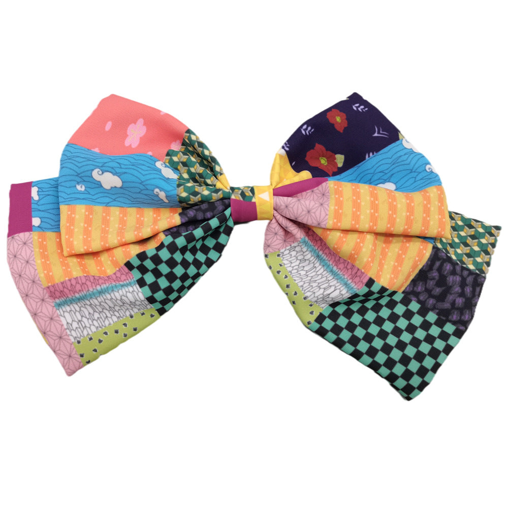 Anime Cartoon Chiffon Hair Bow Clip