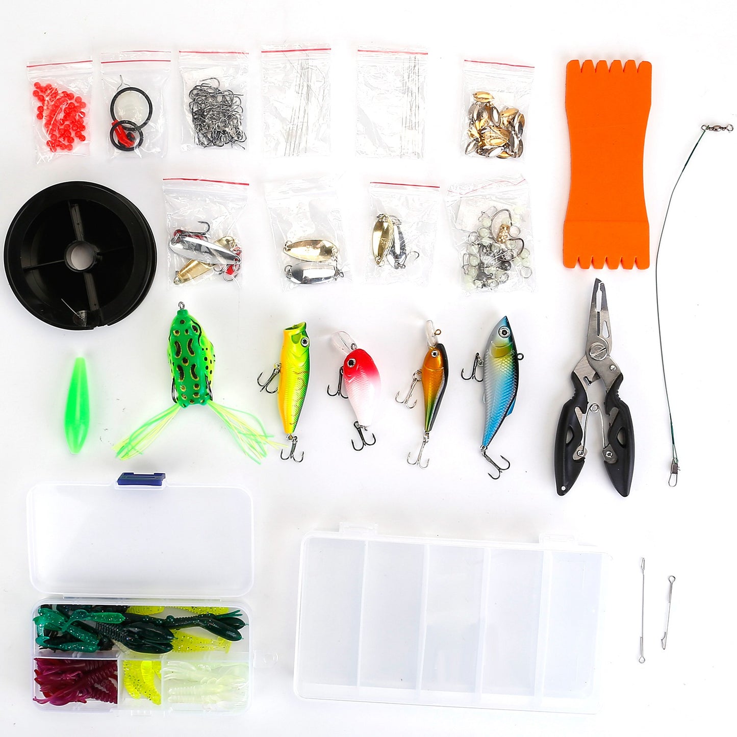 383-Piece Fishing Lures Kit with Tackle Boxes for Bass & Trout