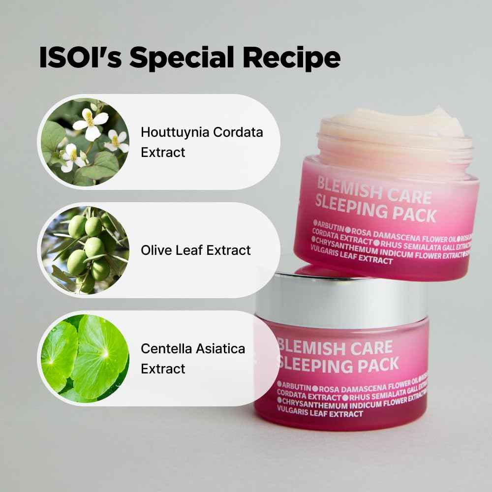 ISOI Bulgarian Rose Sleeping Pack, Revitalizing & Hydrating Overnight Face Mask for Radiant Glass Skin, Korean Night Cream, Korean Skin Care (1.69 fl.oz, 50ml)