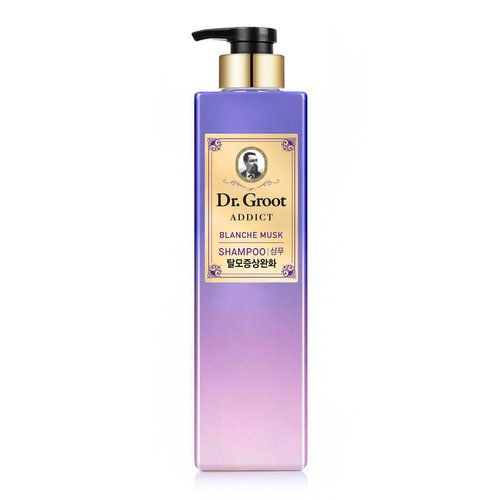 Dr. Groot Addict Shampoo (Blanche Musk, 23fl oz) - Professional Volumizing Shampoo | Thin, Damaged Hair & Odor Control, Amino Acid, Biotin, Silicone-Free | Korean Skincare