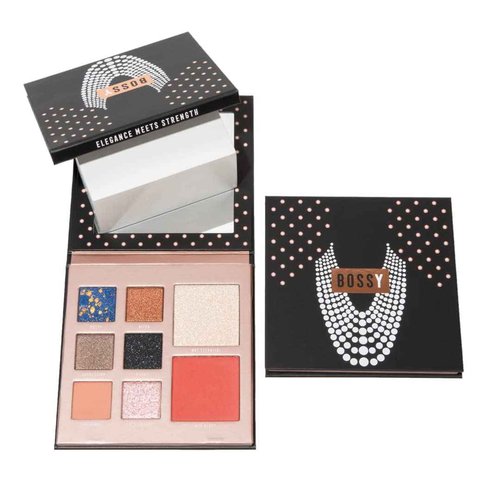 Bossy Cosmetics Power Woman Essentials Eyeshadow, Blush, and Highlighter Combo Palette | Vegan and Cruelty-Free (ELEGANCE MEETS STRENGTH)