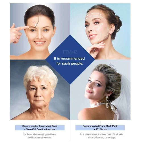 FRANZ Dual Mask Jet 2EA (Mask 25ml x2ea Elixir 3ml x2ea) 'K-beauty'