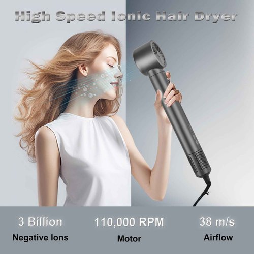 Air Styler Hair Dryer Brush - 5 in 1 Hair Styler Auto Wrap Hot Air Curler Ionic Blow Dryer Brush, 38m/s Airflow High Speed Fast Drying Styling Blowout Blow Dryer Multi-Styler for Curly/Straight Hair