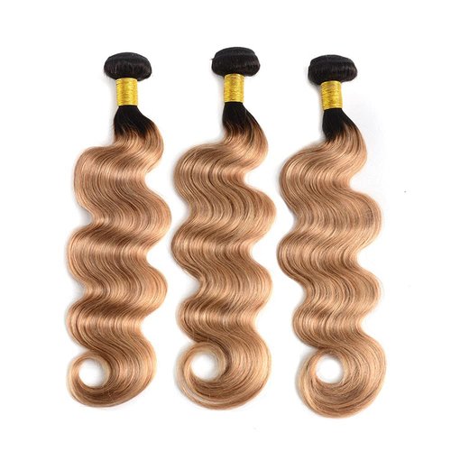 1B27 Ombre Blonde Bundles Human Hair Body Wave Bundles 24 26 28 Inch Blonde Body Wave Bundle Human Hair Extensions Unproceesed Virgin Hair 100 Gram Per Bundle 3 Bundle JGOY1b27BB242628