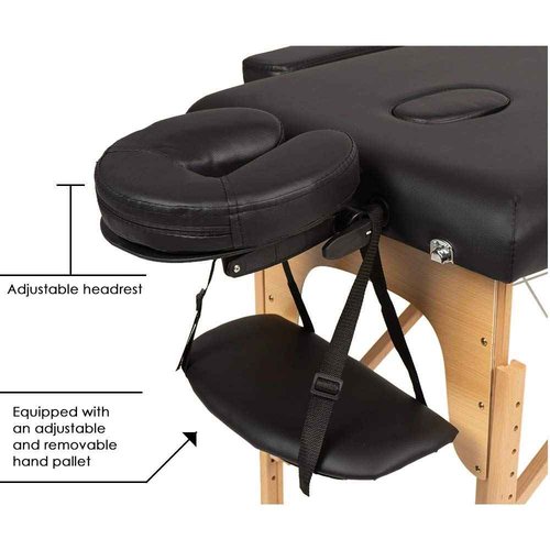 BestMassage Massage Bed Portable Massage Table 24 Inch Wide Lash Bed Height Adjustable 2 Folding Spa Table with Non-Woven Bag for Spa Footmassage Facial CareSpa Tattoo