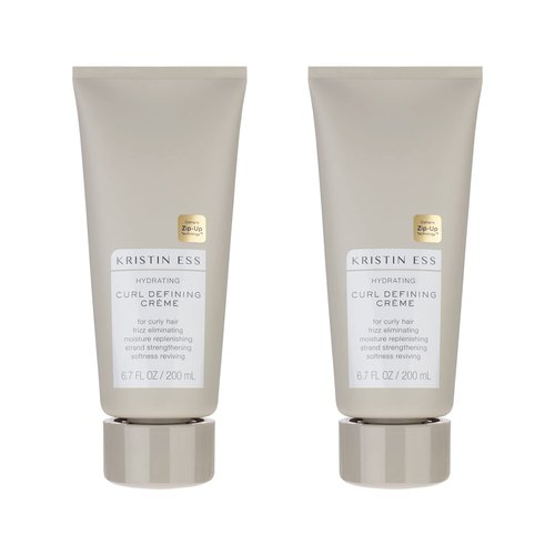 Kristin Ess Hair Ultra Light Curl Defining Cream - Avocado Oil + Castor Oil - Frizz Control + Hair Smoothing, Hydrating, Moisturizing, Soft Finish, Shine Enhancing, Vegan, 6.7 fl oz (Pack of 2)