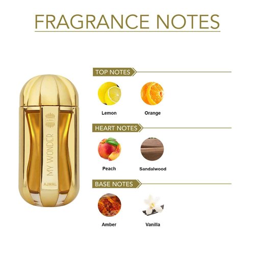 Ajmal My Wonder Eau de Parfum 2.8 oz / 85 ml for Women | Long-Lasting Floral-Fruity & Powdery Amber Fragrance | Luxurious Scent Crafted in Dubai