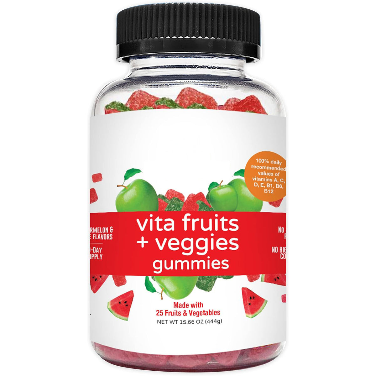 Fruit & Vegetable Soft Candy Gummies - 60 Tablets