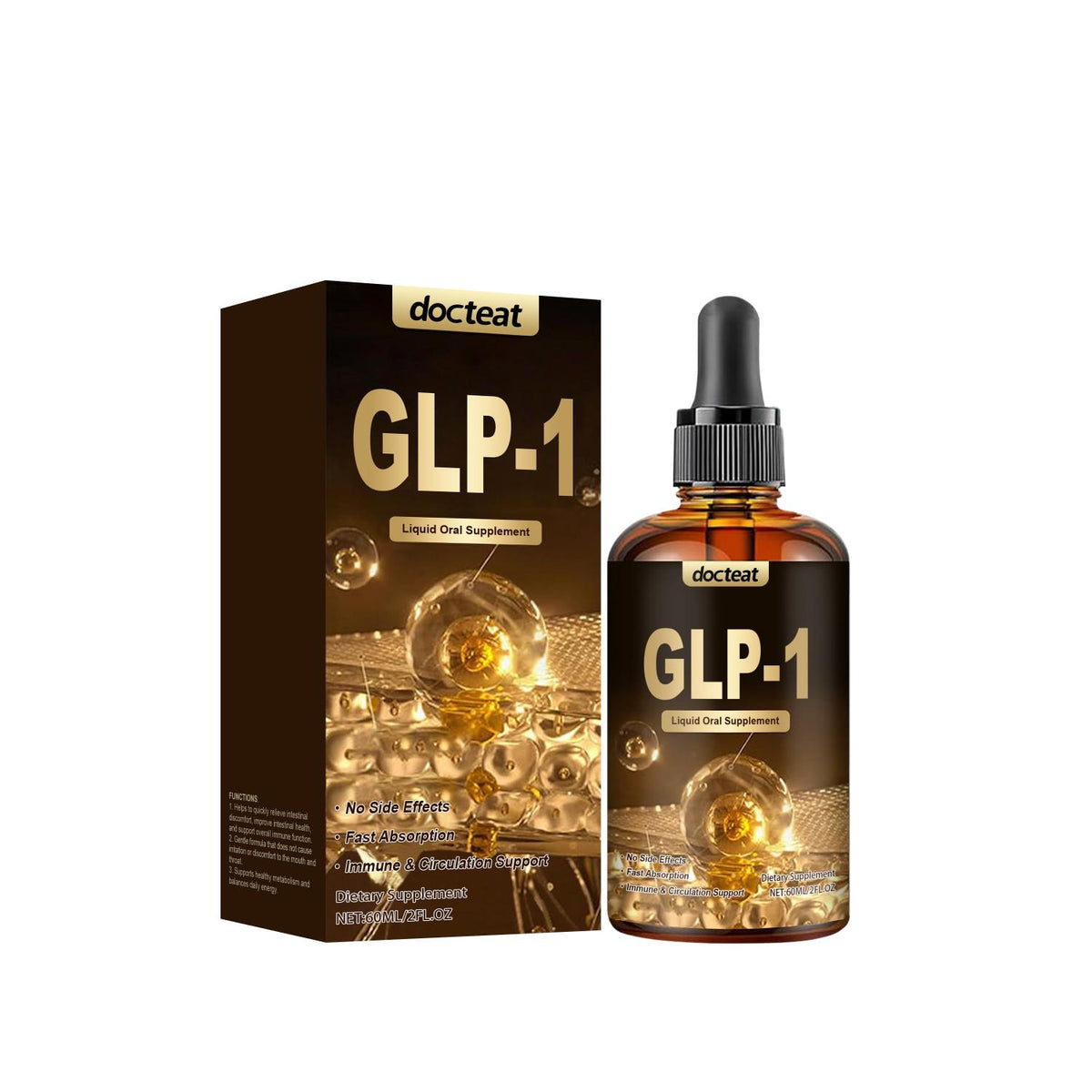 Droplets Support Intestinal Health Supplement - 60ml Glycerin & Herbal Formula