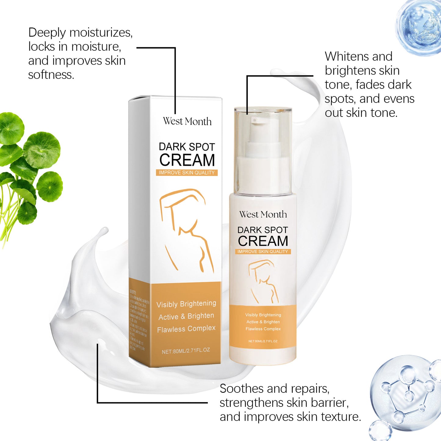 Hydrating Brightening Facial Lotion with Polypeptides - 80ml