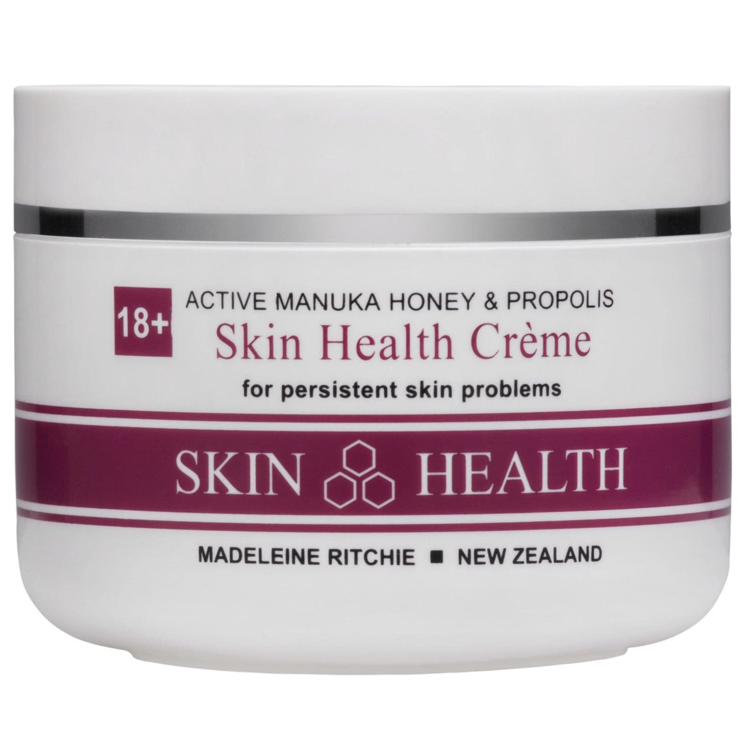 MADELEINE RITCHIE New Zealand 18+ Active Manuka Honey & Propolis Skin Health Creme for healing of persistent skin problems 3.4 fl. oz. Excellent for all skin problems.