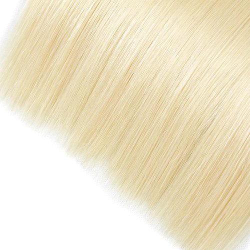 613 Straight Bundle Honey Blonde Human Hair 3 Bundles 100% Unprocessed Virgin Hair Brazilian Double Weft Extensions Blonde Color 20 22 24 Inch For Women