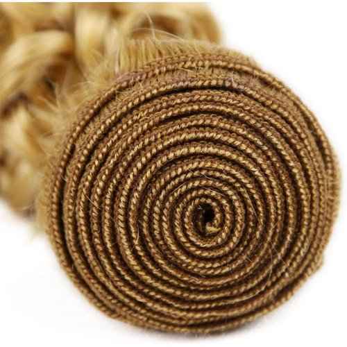 22 24 26 Inch Honey Blonde Bundles Color #27 Kinky Curly Human Hair Bundles Brazilian Honey Blonde Kinky Curly Bundles Human Hair Color #27 Bundles Hair Extensions
