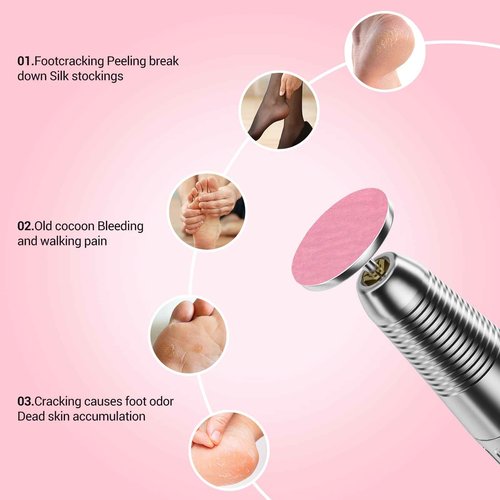 MelodySusie Professional Nail Drill 30000RPM with 50 Pcs Small Sanding Bands and 60 Pcs Replacement Sandpaper Discs