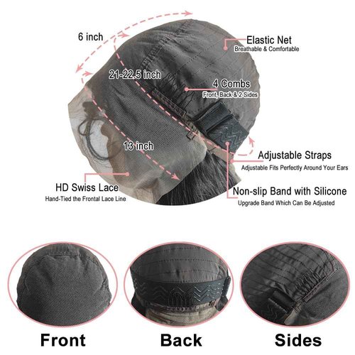 Hailriss 28 Inch 13x6 Body Wave Lace Front Wigs Human Hair Pre Plucked Glueless Wigs Human Hair 180% Density Body Wave 13x6 HD Transparent Frontal Wigs Human Hair Lace Front Wigs for Black Women