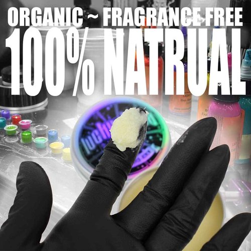 LuckyLuna Organic Tattoo Aftercare,48ct Individual units for ReSale in Dispenser Box, All-Natural, No-Petroleum Balm, Fragrance-Free, Brightener Moisturizer for Color Longevity