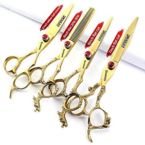 6/7/8/9 inch Professional Hair Cutting Thinning Scissors Barber Shears Hairdressing Salon Set (6+7-inch 4pc)
