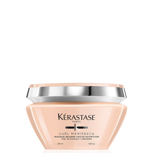 KÉRASTASE Curl Manifesto Beurre Haute Nutrition Hair Mask, Strengthens & Prevents Breakage, Adds Softness & Shine for All Wavy, Curly, Very Curly & Coily Hair, 6.8 Fl Oz