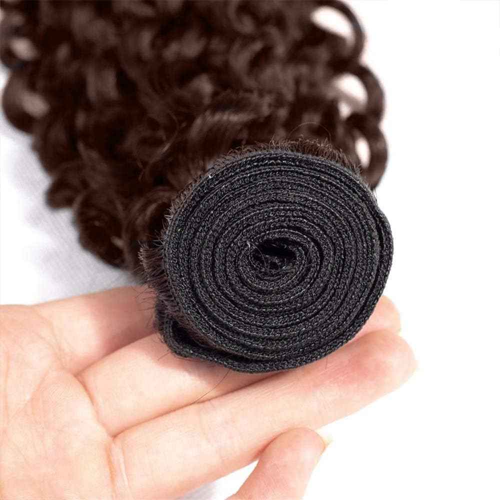 Giginger Brazilian Human Hair Bundles 22 24 26 Inch Chocolate Brown Jerry Curly Human Hair Bundles Jerry Curly Unprocessed Virgin Quick Weave Hair for Black Women